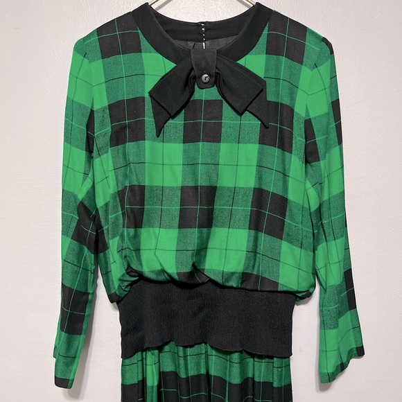 Vintage Bichon by Cynthia Howie Plaid Pleated Dress - Picture 4 of 12